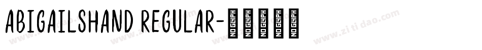 AbigailsHand Regular字体转换